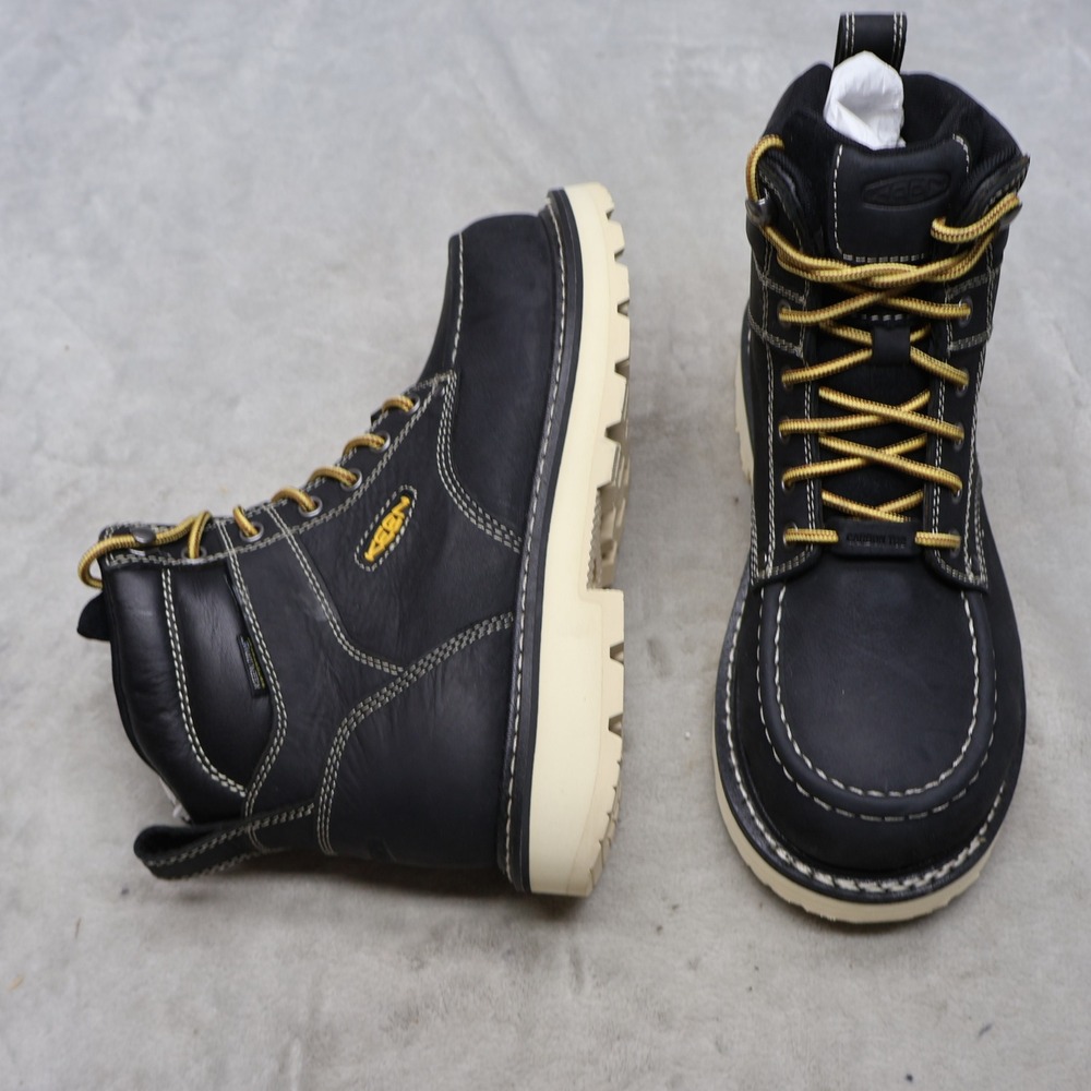 Keen Utility Men 7D Boots BLK Cincinnati 90 Degree Waterproof Leather Safety NEW